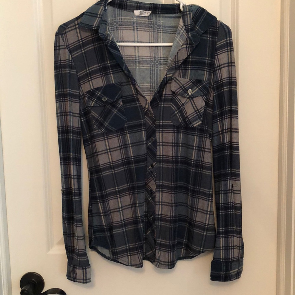Green and blue flannel
